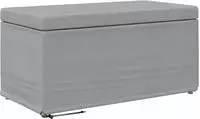 vidaXL Hocker Hellgrau 81 x 41 x 40 cm Stoff und Pressholz