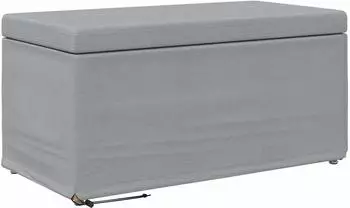 vidaXL Hocker hellgrau 81x41x40cm Stoff und Pressholz (876773)