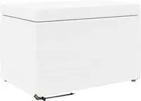Vidaxl Stool White 61 X 41 X 40 Cm Faux Leather And Engineered Wood