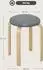 HomCom Esszimmerhocker 4er-Set, stapelbar, Leinenoptik, grau