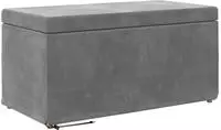 Vidaxl Stool Dark Grey 81 X 41 X 40 Cm Velvet And Engineered Wood
