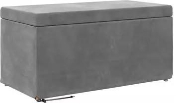 vidaXL Hocker dunkelgrau, Samt und Holz (876781)