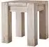 Massivmoebel24 Nature White #10 Hocker Akazie 40x40x45cm, white stone getüncht (09-200-552-1010)