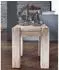 Massivmoebel24 Nature White #10 Hocker Akazie 40x40x45cm, white stone getüncht (09-200-552-1010)