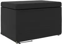 vidaXL Hocker Schwarz 61 x 41 x 40 cm Kunstleder und Engineering Holz