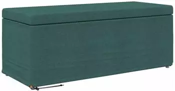 vidaXL Hocker dunkelgr&uuml;n 101x41x40cm Stoff und Pressholz (876791)