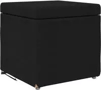 vidaXL Hocker Schwarz 41 x 41 x 40 cm Stoff und Pressholz