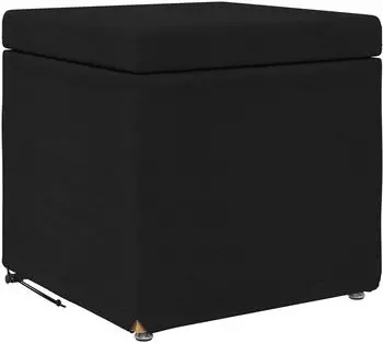 vidaXL Hocker schwarz 41x41x40cm, Stoff und Pressholz (876745)