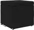vidaXL Hocker schwarz 41x41x40cm, Stoff und Pressholz (876745)