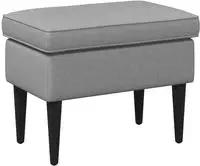 vidaXL Hocker Hellgrau 55 x 35 x 41 cm Stoff