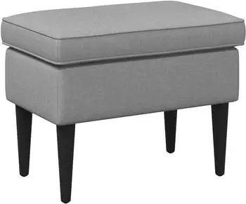 vidaXL Hocker hellgrau 55x35x41cm Stoff (42029992)