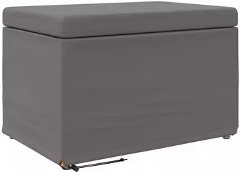 vidaXL Hocker grau, Kunstleder und Verbundholz, 61x41x40cm (8721359493184)
