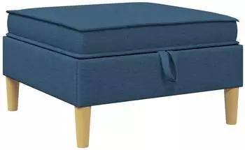 vidaXL Sofa-Hocker mit Stauraum, blau, Stoff