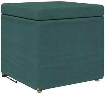 vidaXL Hocker dunkelgrün 41x41x40cm Stoff & Pressholz (876746)