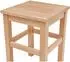 Erst-Holz Sitzhocker Buche massiv, natur, 32x32x45cm (V-90.71-46)