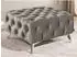 S-Style Möbel Chesterfield Whitby Polsterhocker, grau, Samt, 80x45x80cm