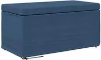 vidaXL Hocker Blau 81 x 41 x 40 cm Stoff und Pressholz