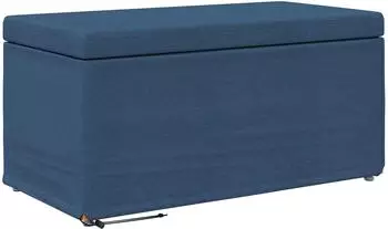 vidaXL Hocker blau, 81x41x40cm, Stoff & Pressholz (876778)