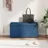 vidaXL Hocker blau, 81x41x40cm, Stoff & Pressholz (876778)
