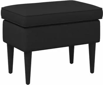 vidaXL Hocker schwarz 55x35x41cm Stoff (42029994)