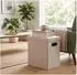 Relaxdays Faltbarer Sitzhocker, beige, Holzwerkstoff/Textil, 46x49,5x25,5cm