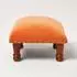 Homescapes Mable Samthocker quadratisch, orange, 40x40x25cm