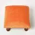 Homescapes Mable Samthocker quadratisch, orange, 40x40x25cm