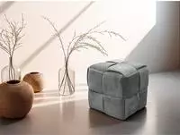 byLIVING Pouf "URBAN" Bezug Cord in verschiedenen Farben, Schaumstoff