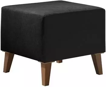 Mirjan24 Oviedo Polsterhocker, quadratisch, schwarz, 51x51x45cm (800001911918)