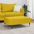 vidaXL Fußhocker gelb 77x55x31cm Samt (4007397)