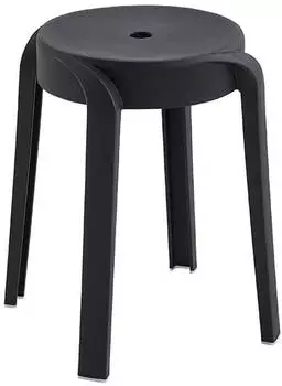 Home Deluxe Nivo Hocker schwarz, stapelbar, 2er-Set (73692)