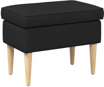 vidaXL Fu&szlig;hocker schwarz 55x35x41cm