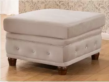 S-Style M&ouml;bel Cleo Blink Hocker Chesterfield, Samt, beige (800001246115)