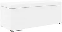 vidaXL Hocker Wei&szlig; 101 x 41 x 40 cm Kunstleder und Engineering Holz