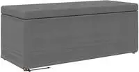 vidaXL Hocker Dunkelgrau 101 x 41 x 40 cm Stoff und Pressholz