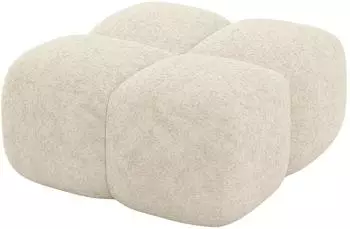 ALTDECOR Miko-Puf Sitzhocker Velours creme 90x90x45cm (800001941122)