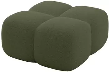 ALTDECOR Miko-Puf Pouf Boucl&eacute; smaragdgr&uuml;n 90x90x45cm (800001941136)