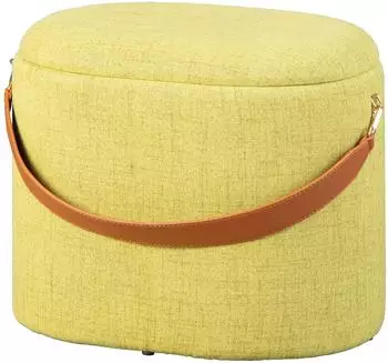 Paris Prix Pouf "Dumont" mit Stauraum und Griff, gelb, 42cm