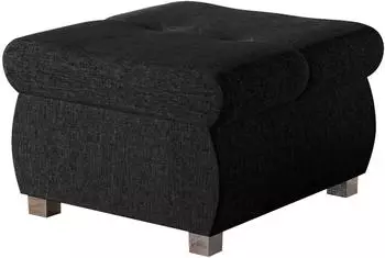 Mirjan24 Orkan Klein Polsterhocker, Textil, anthrazit, 60x60x39cm (800001912095)