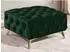 S-Style Möbel Chesterfield Whitby Polsterhocker Samt, dunkelgrün, goldene Füße (800001086747)