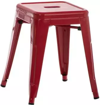 CLP Armin Metallhocker stapelbar, rot, 46cm Sitzh&ouml;he