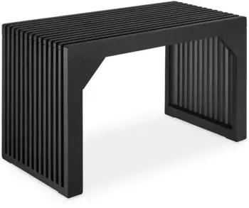 TecTake Hocker/Sitzbank Ribb Lamellenoptik schwarz, 350kg (Ribb)