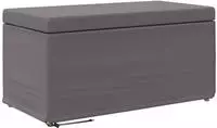 vidaXL Hocker Grau 81 x 41 x 40 cm Kunstleder und Engineering Holz