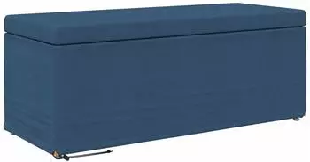 vidaXL Hocker blau 101x41x40cm Stoff und Pressholz (876793)