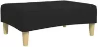 vidaXL Fu&szlig;hocker Schwarz 77x55x31 cm Stoff