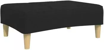 vidaXL Fu&szlig;hocker schwarz 77x55x31cm Stoff (4007373)