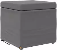 vidaXL Hocker Grau 41 x 41 x 40 cm Kunstleder und Engineering Holz