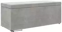 vidaXL Hocker Hellgrau 101 x 41 x 40 cm Samt und Engineering Holz