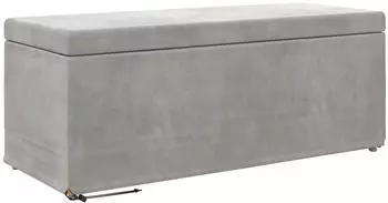 vidaXL Polsterhocker hellgrau, Samt, 101x41x40cm (876795)