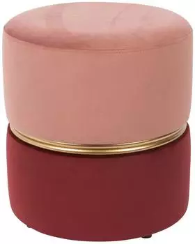 MAISON EN VOGUE Bubbly Candy Hocker Samt, rosa, &Oslash;35x39cm (1400030)
